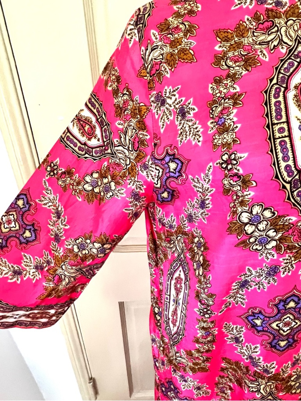 1960’s Diana Dean By Julius Lonschein Housecoat. - Picture 5 of 7